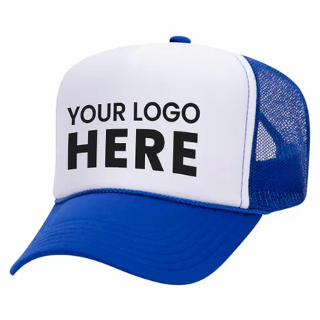 Otto 39-165 5-Panel High Crown Foam Trucker Hats - White Front Colors - Custom Patch Factory