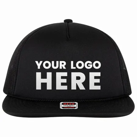 OTTO Cap 3995015-1 OTTO Snap 5 Panel Pro Style Mesh Back Trucker Snapback Hat - Custom Patch Factory