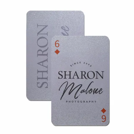 Silver Glitter Playing Cards - Custom Patch Factory