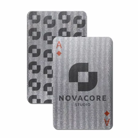 Brushed Silver Finish Playing Cards - Custom Patch Factory