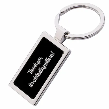 Colored Rectangle Metal Keychain - Custom Patch Factory