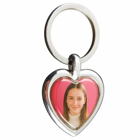 Spinning Heart Metal Keychain - Custom Patch Factory