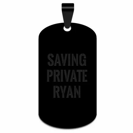 Sleek Military Dog Tag Metal Keychain - Custom Patch Factory