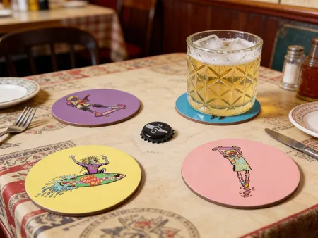 Fiberboard Coasters - Custom Patch Factory