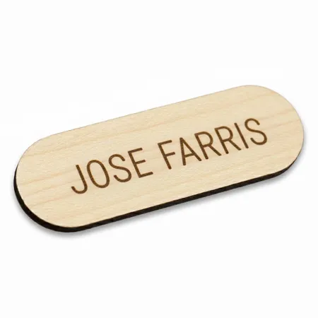 Wooden Name Badges - Custom Patch Factory