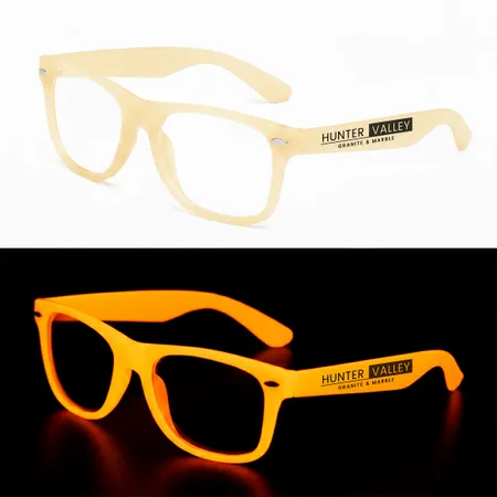 Glow-In-The-Dark Glasses - Custom Patch Factory