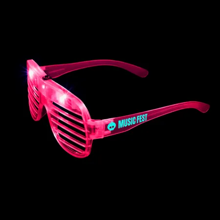 Light-Up LED Slotted Glasses - Custom Patch Factory