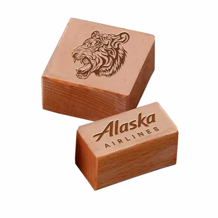 Rectangle Wood Rubber Stamps - Custom Patch Factory
