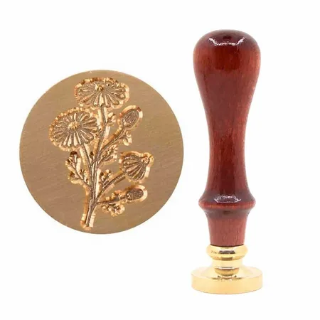 Beechwood Handle Wax Seal Stamps - Custom Patch Factory