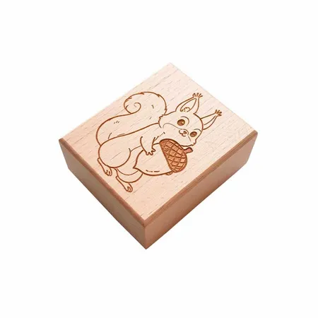 Square Wood Rubber Stamps - Custom Patch Factory