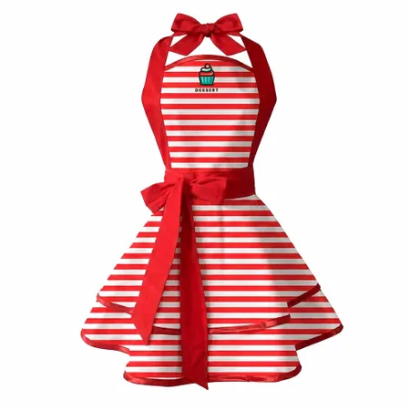Classic Stripe Double Layer Cotton Aprons - Custom Patch Factory