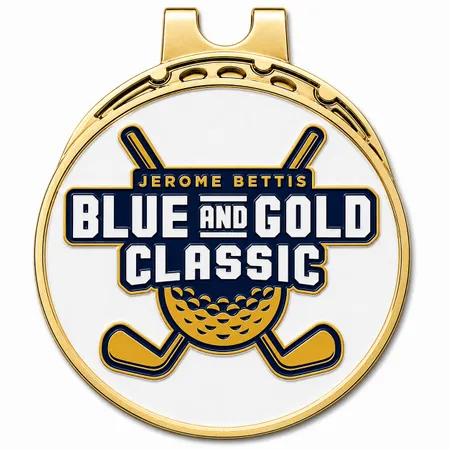 Hard Enamel Golf Ball Marker with Hat Clips - Custom Patch Factory