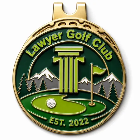 3D Ball Golf Marker with Hat Clips - Custom Patch Factory