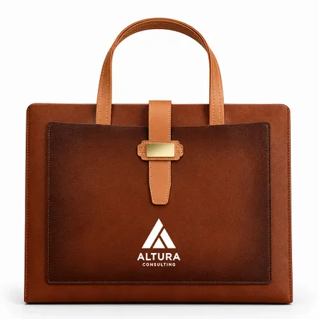 Leather Document Holders with Handle - Custom Patch Factory