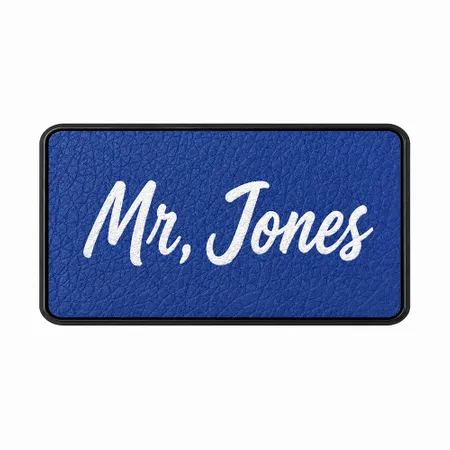 Leather Name Badges - Custom Patch Factory