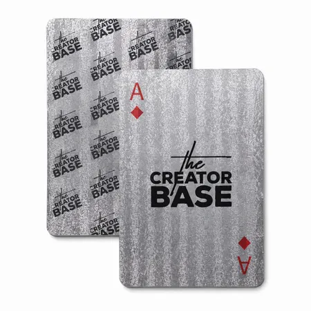 Brushed Silver Finish Playing Cards - Custom Patch Factory