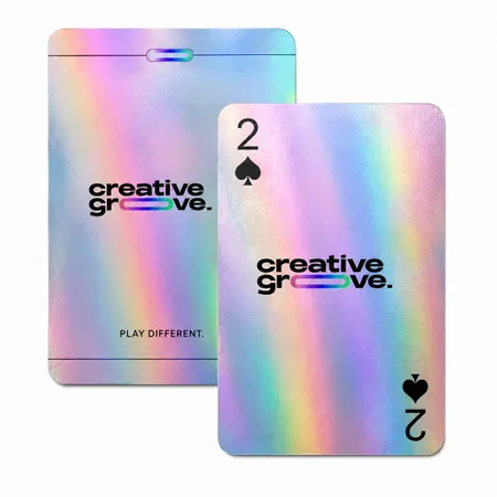 Holographic Silver Playing Cards - Custom Patch Factory