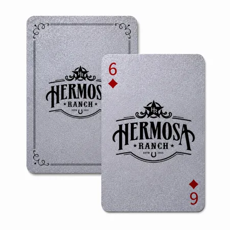 Silver Glitter Playing Cards - Custom Patch Factory