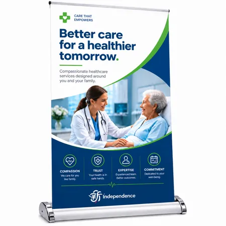 Desktop Roll Up Banner - Custom Patch Factory