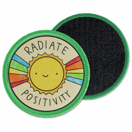 Round Radiate Positivity Velcro Patch - Custom Patch Factory