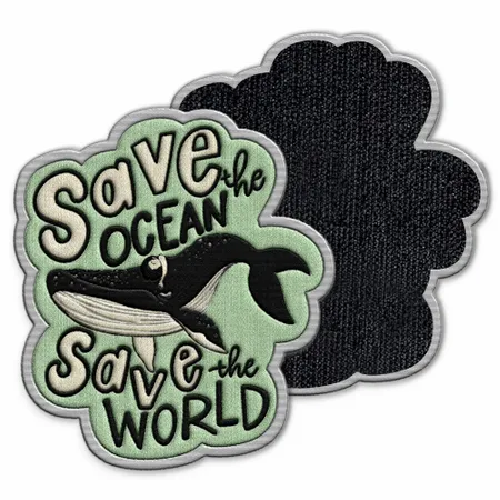 Save the Ocean Velcro Patch - Custom Patch Factory
