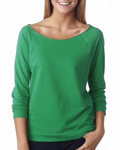 Next Level Apparel Ladies' French Terry 3 4-sleeve Raglan 