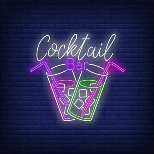 Cocktail Bar Neon - Custom Patch Factory