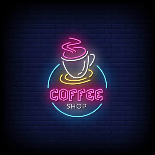 Coffee Shop Neon Sign - Custom Patch Factory