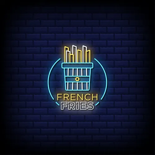 French Fries Shop Neon Sign - Custom Patch Factory