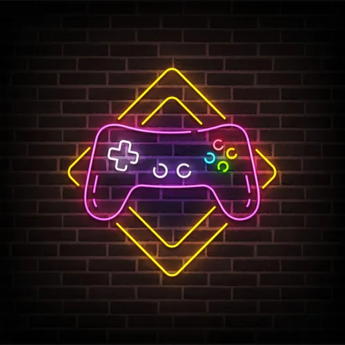 Gamer Joystick Neon Sign - Custom Patch Factory