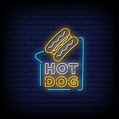 Hot Dog Neon Sign - Custom Patch Factory