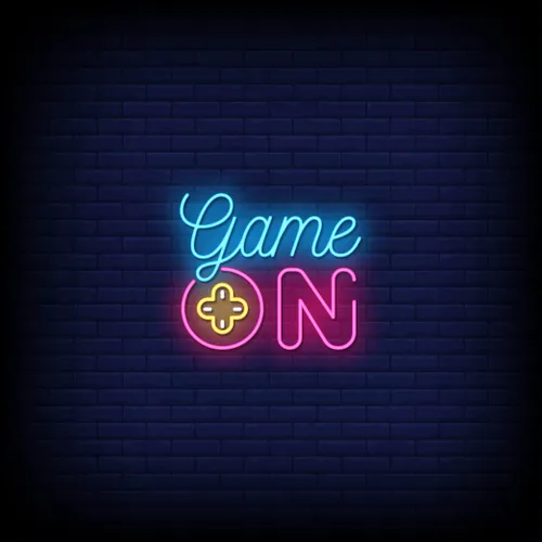 Game On Neon Sign - Custom Patch Factory