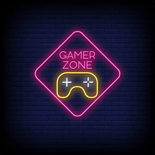 Gamer Zone Neon Sign - Custom Patch Factory