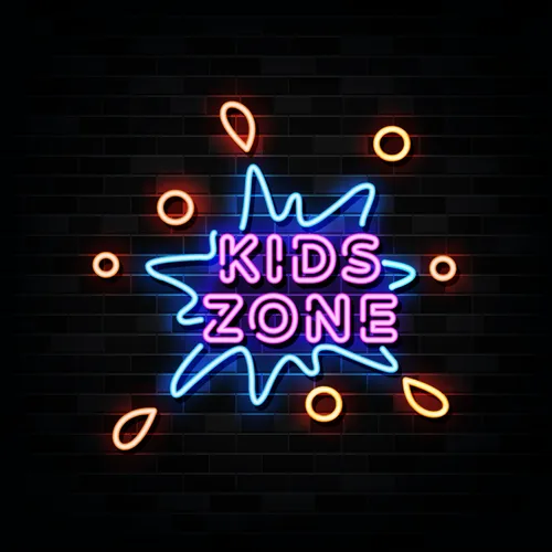 Kids Zone Neon Sign - Custom Patch Factory