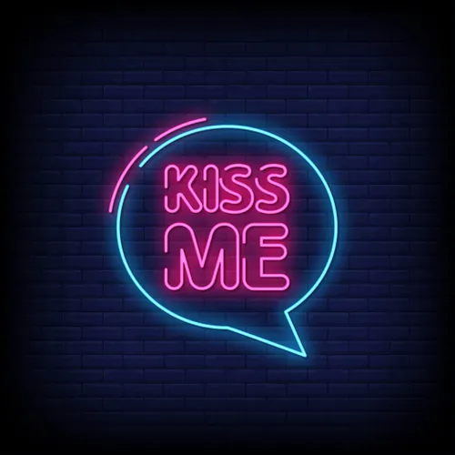 Kiss Me Neon Sign - Custom Patch Factory