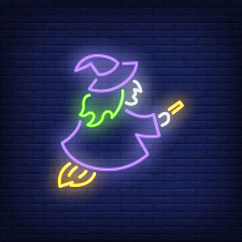 Witch Neon Sign - Custom Patch Factory