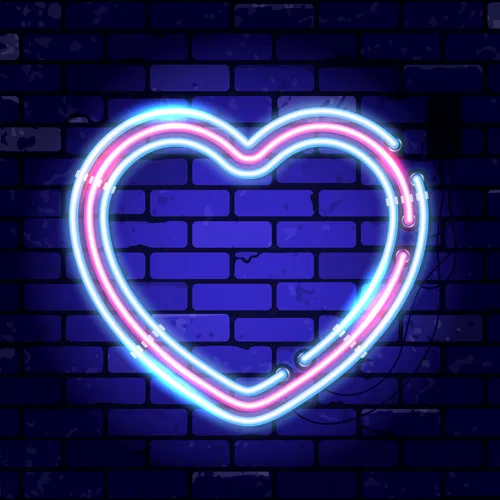 Heart Neon Sign - Custom Patch Factory
