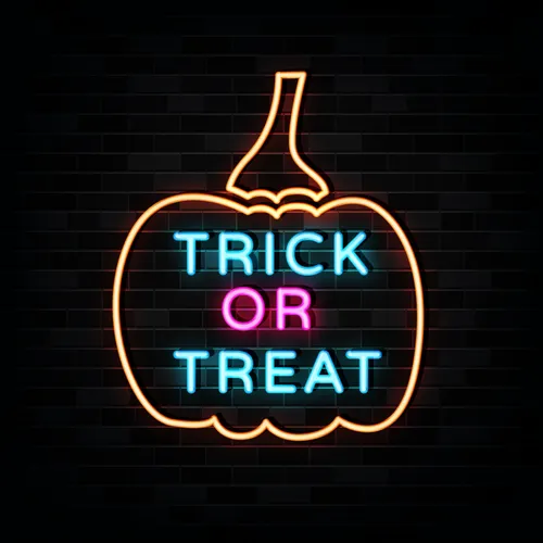 Pumpin Trick or Treat Neon Sign - Custom Patch Factory