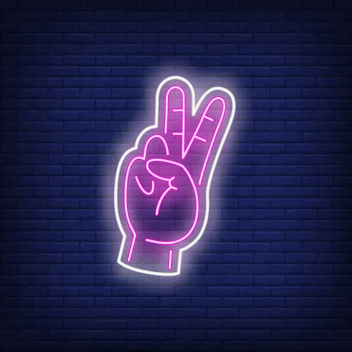 Peace Neon Sign - Custom Patch Factory