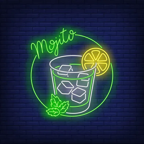 Mojito Drink Neon Sign - Custom Patch Factory