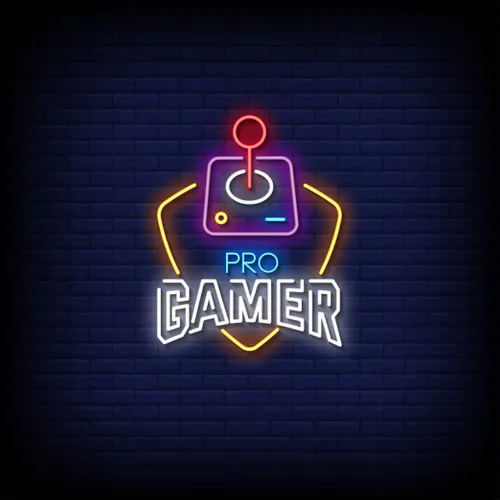 Pro Gamer Joystick Neon Sign - Custom Patch Factory