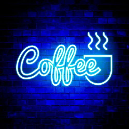 Coffee Neon Sign - Custom Patch Factory