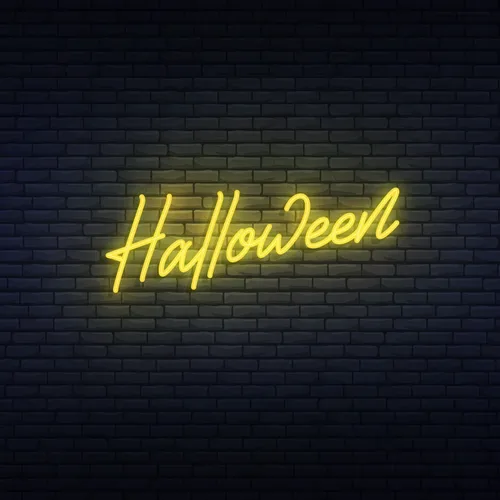 Halloween Neon Sign - Custom Patch Factory