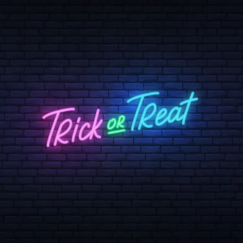 Trick or Treat Lettering Neon Sign - Custom Patch Factory