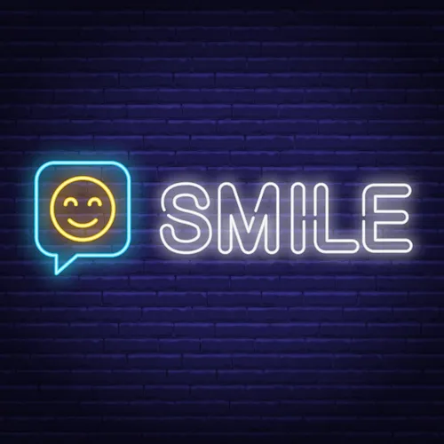 Smile Neon Sign - Custom Patch Factory