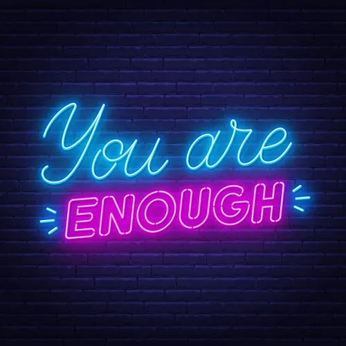 You Are Enough Neon Sign - Custom Patch Factory