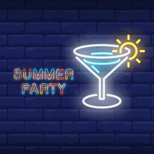 Summer Party Neon Sign - Custom Patch Factory