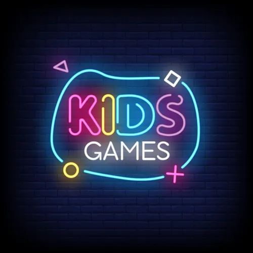 Kids Games Neon Sign - Custom Patch Factory