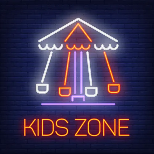 Fun Kids Zone Neon Sign - Custom Patch Factory