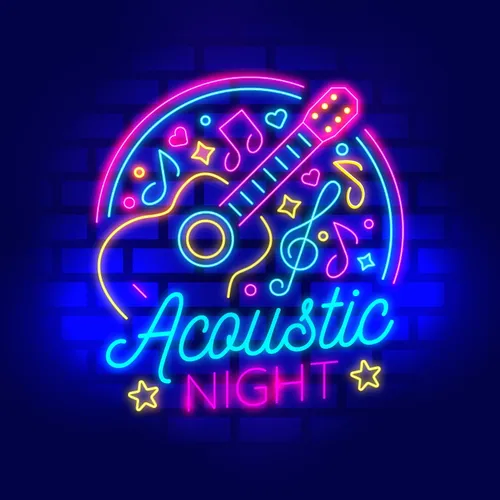 Acoustic Night Party Neon Sign - Custom Patch Factory